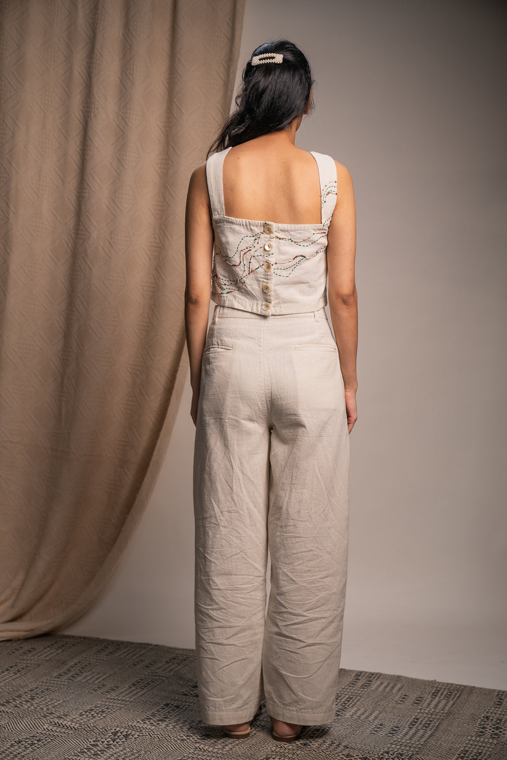 Rewind Reversible Blouse & Kora Straight Pants